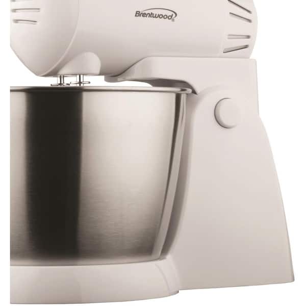 Brentwood SM-1152 5-Speed + Turbo Stand Mixer, White - Brentwood