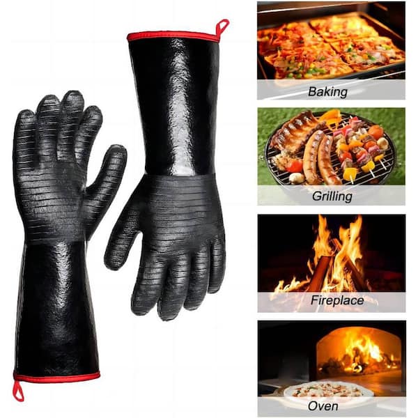 Nexgrill Heat Resistant Grilling Gloves with Silicone Grip 530-0025N - The  Home Depot