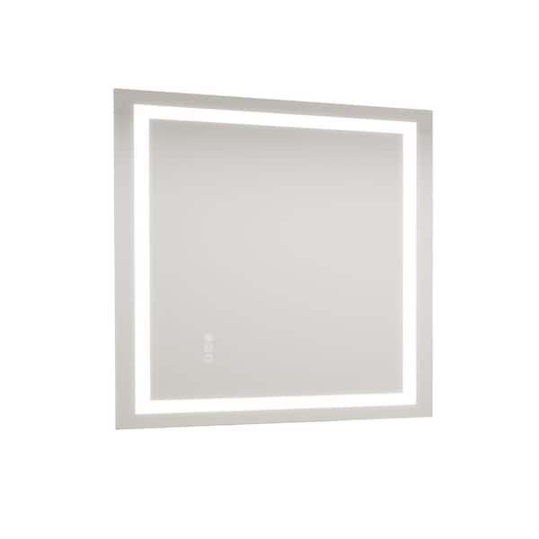 THY-HOM Spartan 43 in. W x 28 in. H Rectangular Frameless Mirror for Yoga Full Length Mirror for Dance Studio (2-Piece)