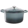 Crock-Pot Artisan 5 qt. Round Cast Iron Nonstick Dutch Oven in Slate ...