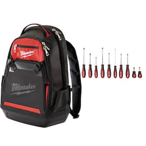 10 in. Jobsite Tool Backpack with Screwdriver Set (11-Piece)