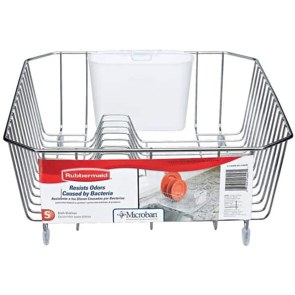 Rubbermaid Antimicrobial Small Chrome Dish Drainer
