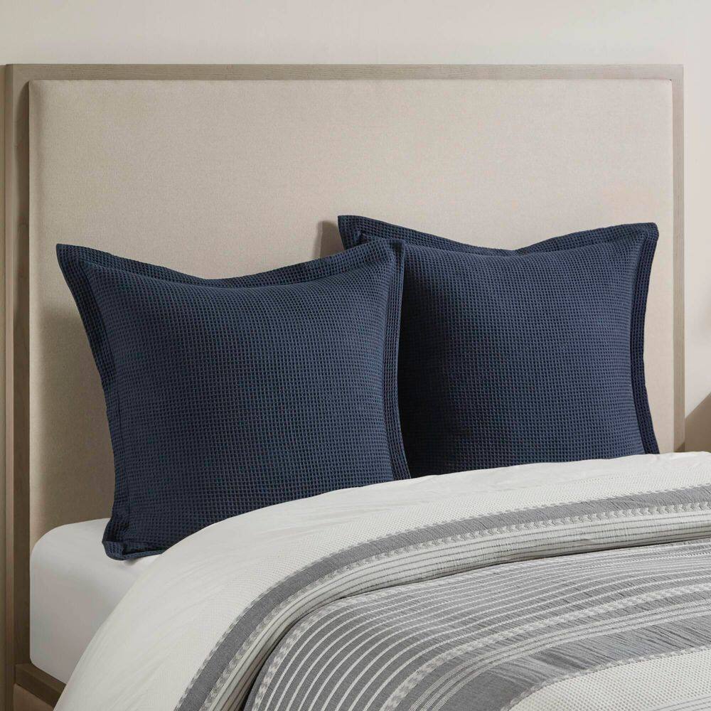 Murphy Full Blue Cotton Jacquard Comforter Set