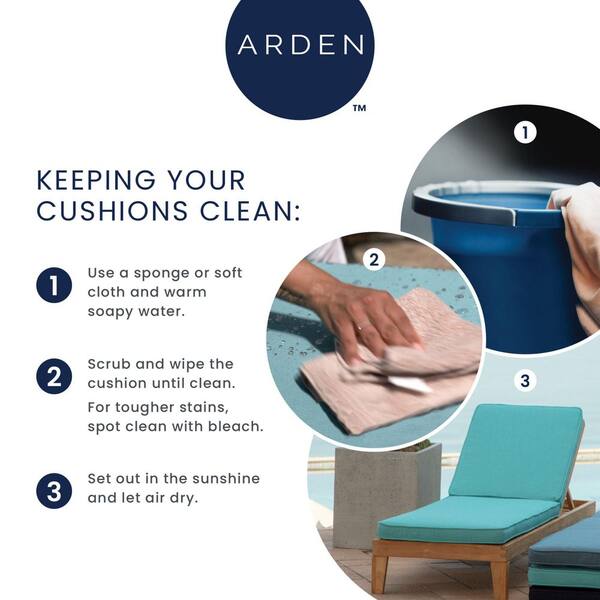 ARDEN 22 in. x 77 in. 2-Piece Outdoor Chaise Lounge Cushion