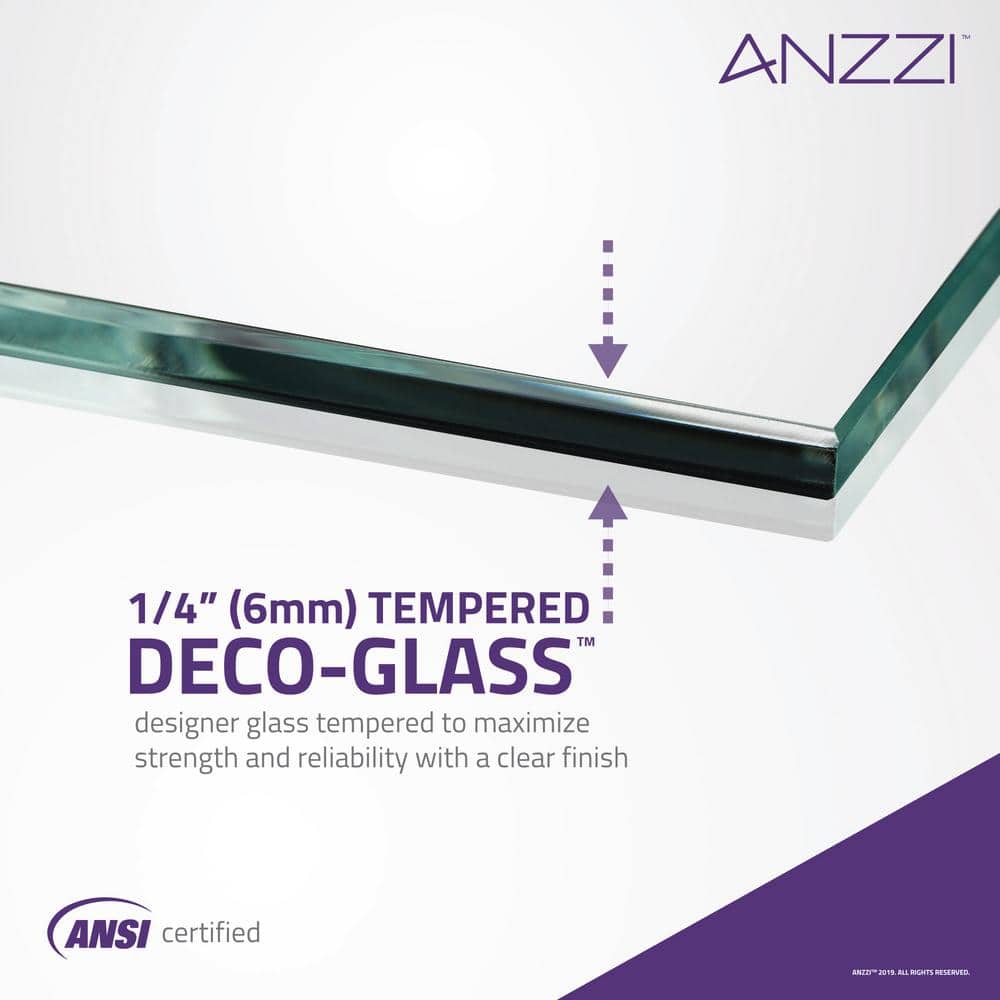 Myth 28" x 56" Frameless Hinged Tub Door in Polished Chrome