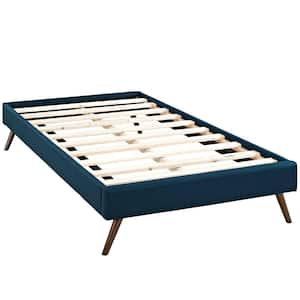 Loryn Azure Twin Bed Frame with Round Splayed Legs