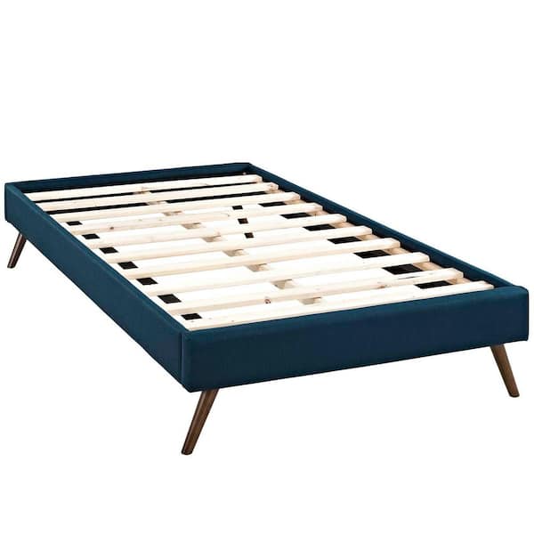 MODWAY Loryn Azure Twin Bed Frame with Round Splayed Legs