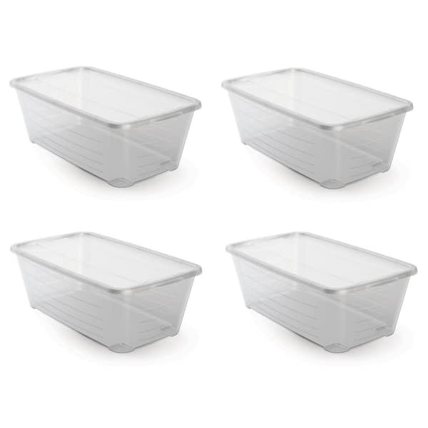 Life Story 4-Pair Clear Plastic Shoe Boxes