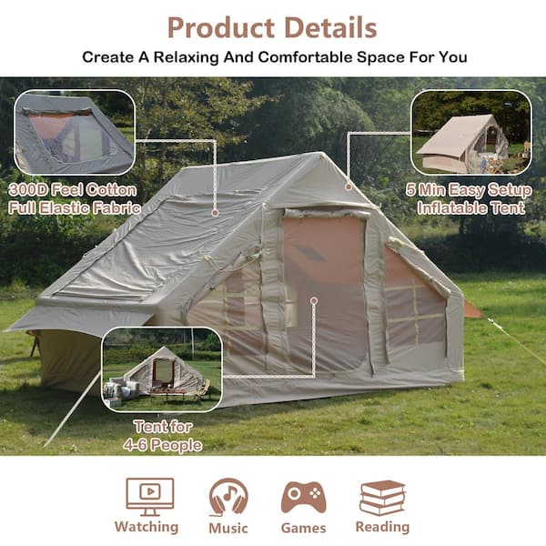 Amazon.com : UNSTRENGH Large Beige Luxury 4-Season Camping
