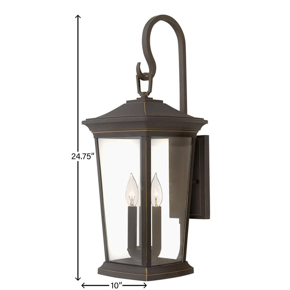 Elegant Bromley Oil Rubbed Bronze 3-Light Outdoor Wall Sconce