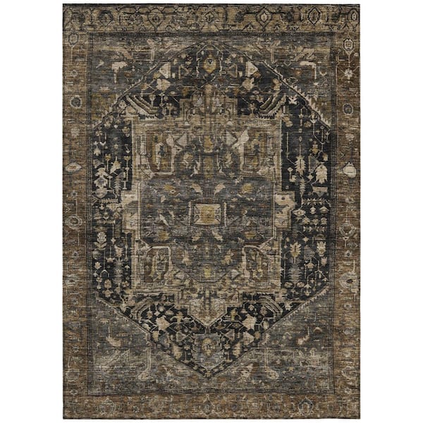 Chantille Machine Washable Indoor/Outdoor Abstract ACN1240 Fudge 3 ft. x 5 ft. Area Rug