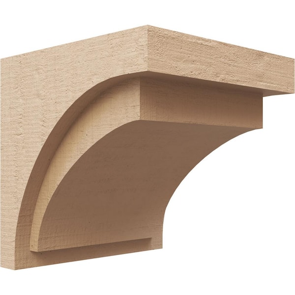 Ekena Millwork 12 in. x 12 in. x 12 in. Wide Rivera Rough Cedar Woodgrain TimberThane Corbel, Primed Tan