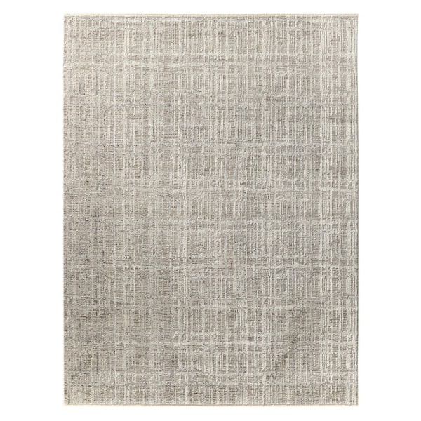 VIBE BY JAIPUR LIVING Sovis Light Gray/Ivory 8 ft. 10 in. x 12 ft. 7 in. Abstract Rectangle Area Rug