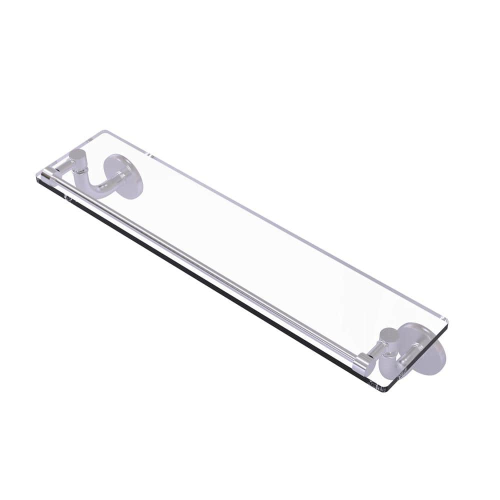 Allied Brass Remi Collection 22 in. Glass Vanity Shelf with Gallery Rail in  Satin Chrome RM-1-22-GAL-SCH The Home Depot