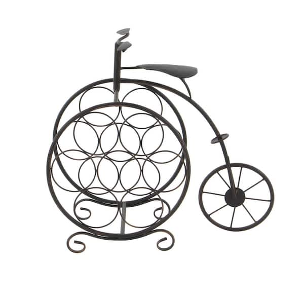 Metal Penny Farthing Bicycle Style Shape Wine Rack Bottle Holder Stand Storage 