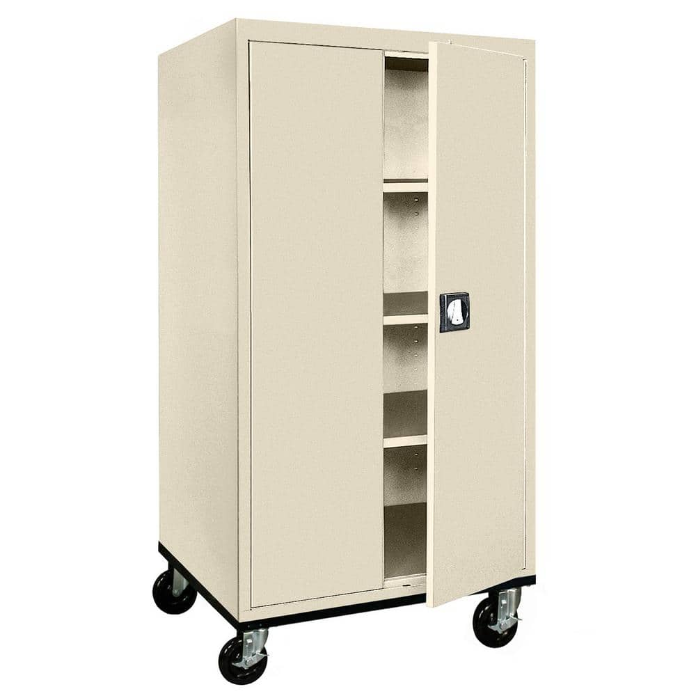 Elite Transport Series ( 36 in. W x 72 in. H x 24 in. D ) Steel Garage Freestanding Cabinet with Casters in Putty -  Sandusky, TA3R362466-07