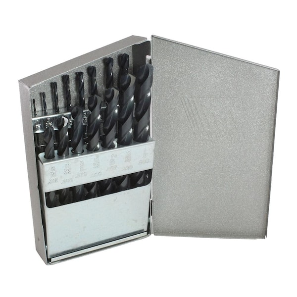 Triumph Twist Drill Black Oxide High Speed Steel Drill Bit Set (15