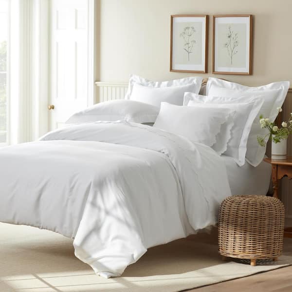 Company Cotton White Sateen King/California King Flat Sheet