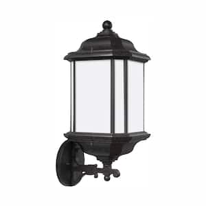 Kent 1-Light Oxford Bronze Outdoor 19.25 in. Wall Lantern Sconce with LED Bulb
