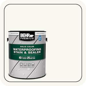 1 gal. #SC-210 Ultra Pure White Solid Color Waterproofing Exterior Wood Stain and Sealer