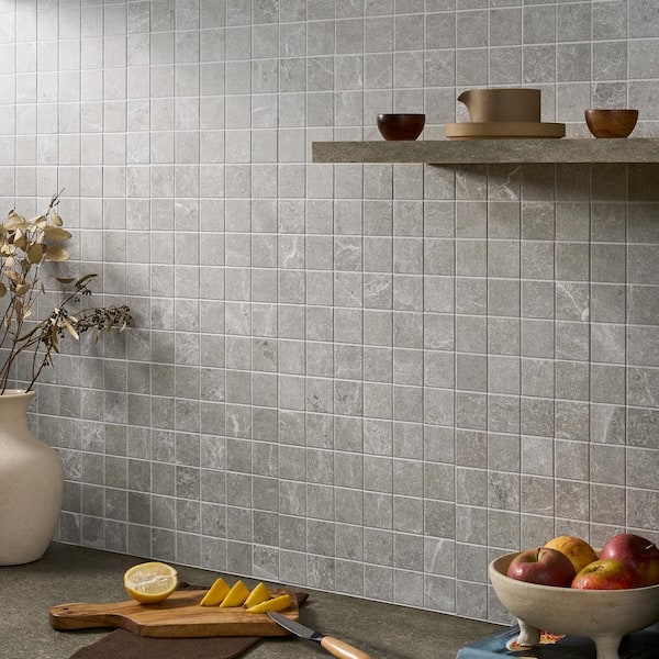 Ivy Hill Tile LithoTech Silver Gray 11.81 in. x 11.81 in Ivy Hill Tile LithoTech Silver Gray 11.81 in. x 11.81 in