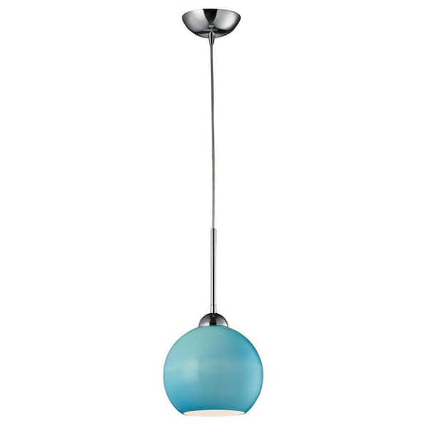 Titan Lighting Cassandra 1-Light Polished Chrome Ceiling Mount Pendant