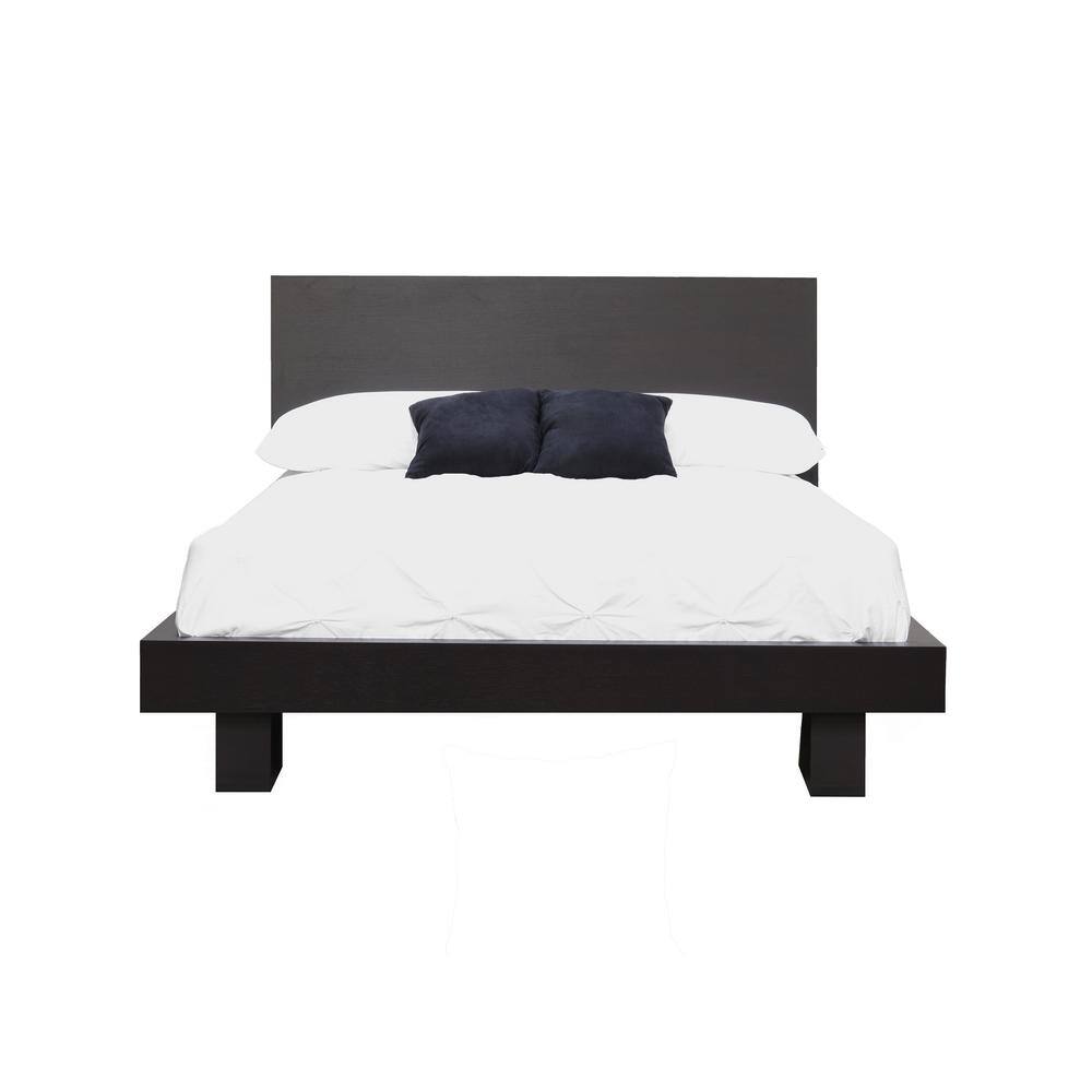 Fusion Ebony Queen Platform Bed8127EB The Home Depot