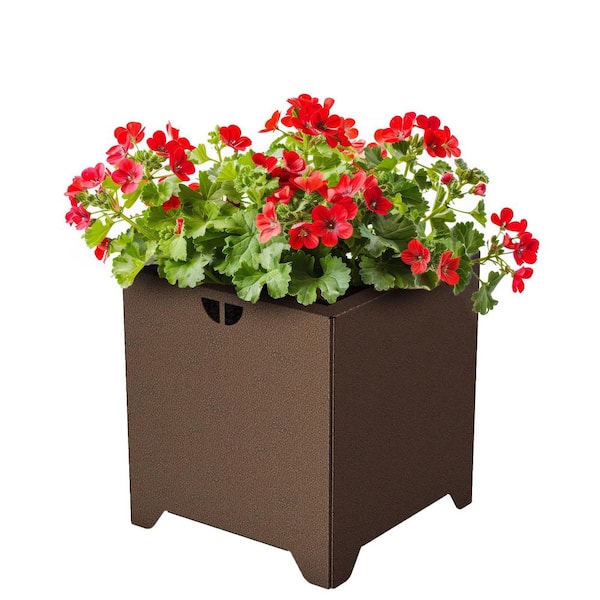 TARTER Cube Modern Planter 18.5 in. H x 17.5 in. L x 17.5 in. D Steel Square Outdoor Planter with Tools Included (1-Pack)