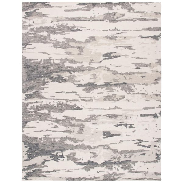 SAFAVIEH Abstract Charcoal/Ivory 10 ft. x 14 ft. Abstract Sky Area Rug