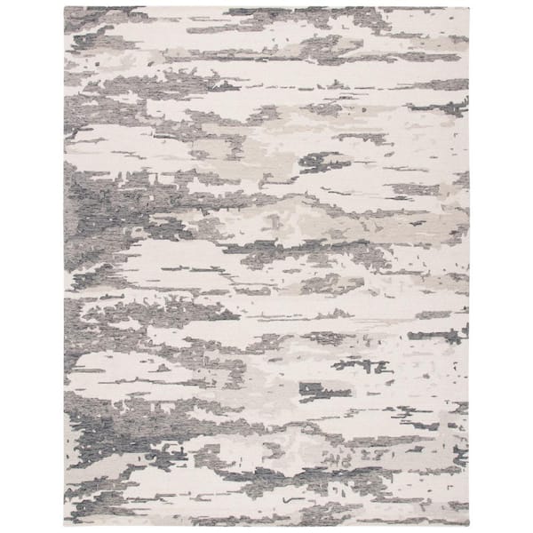 SAFAVIEH Abstract Charcoal/Ivory 9 ft. x 12 ft. Abstract Sky Area Rug