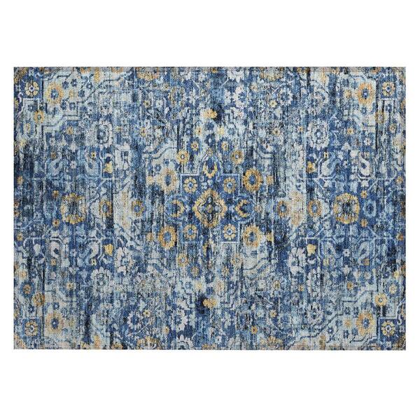 Chantille Machine Washable Indoor/Outdoor Abstract ACN2782 Navy 2 ft. x 3 ft. Accent Rug