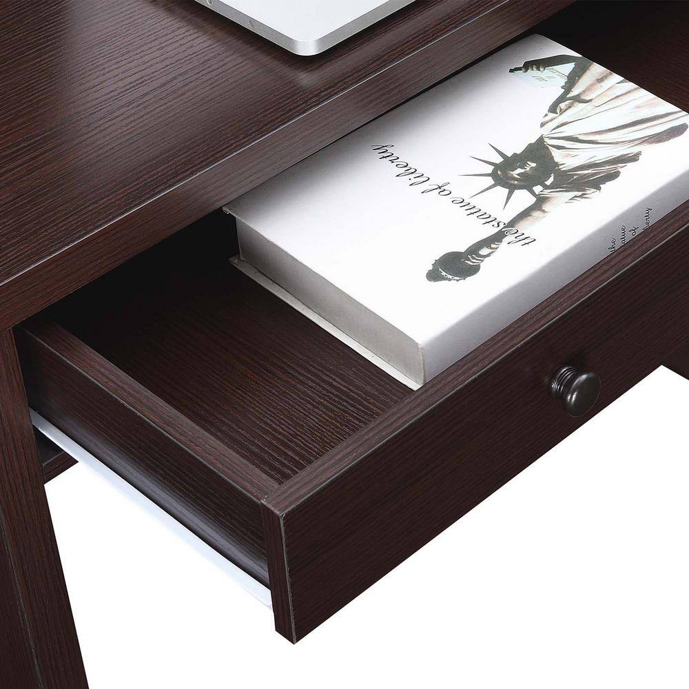 Espresso 36" Contemporary Home Office Desk with Drawer