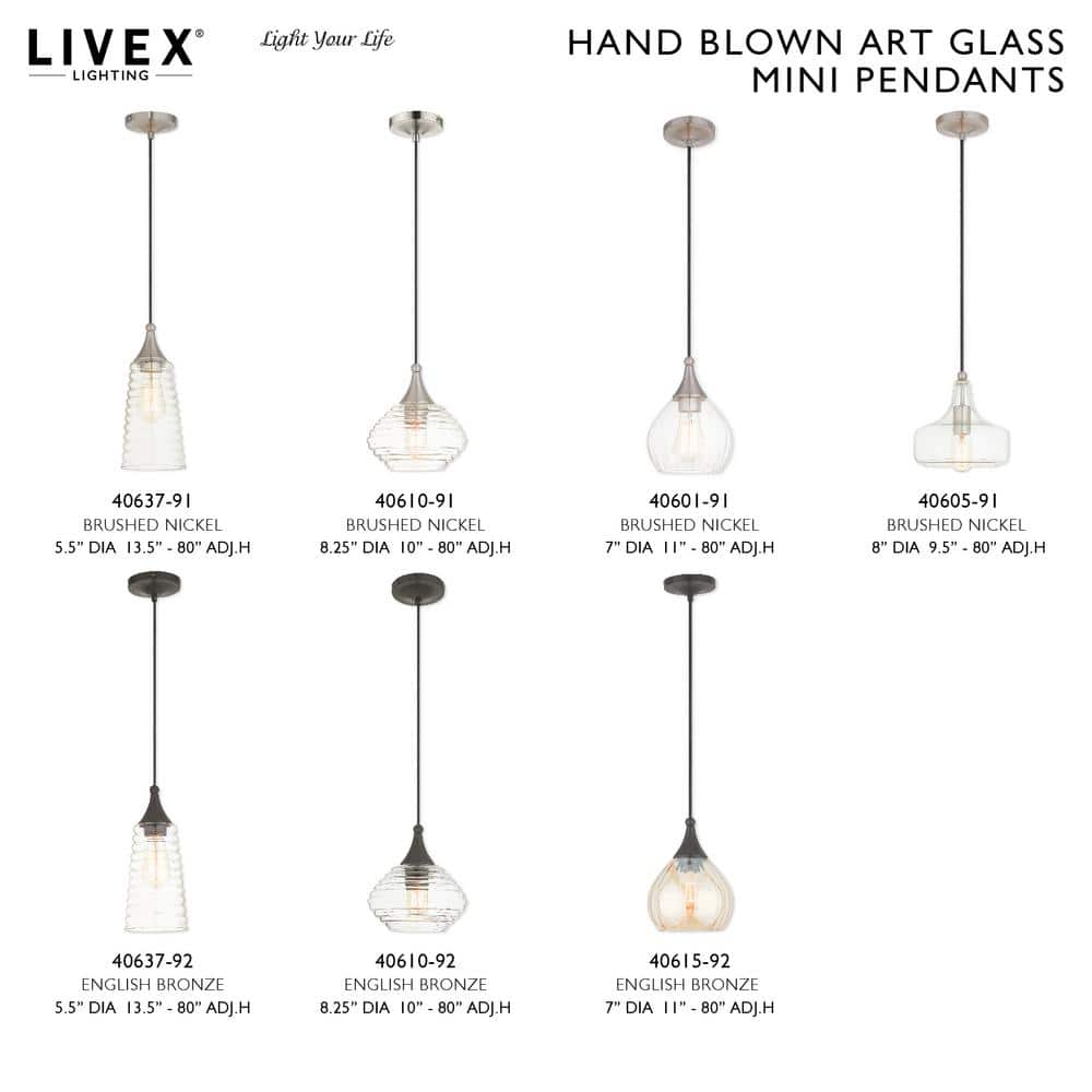Sleek Brushed Nickel Mini Pendant with Clear Globe Shade