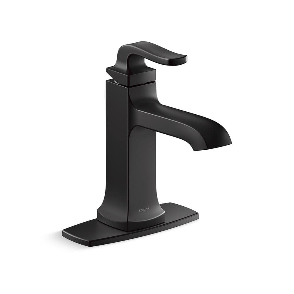 KOHLER Rubicon 4 in. Centerset Single Handle Bathroom Faucet in Matte