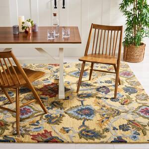 Blossom Gold/Multi 10 ft. x 14 ft. Geometric Floral Area Rug