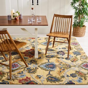 Blossom Gold/Multi 8 ft. x 10 ft. Geometric Floral Area Rug