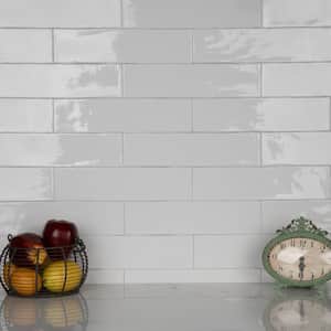 Chester Bianco 3 in. x 12 in. Ceramic Wall Take Home Tile Sample