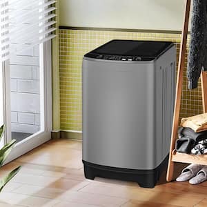 2.1 cu.ft. Top Load Washer in Grey with Large Capacity, Drain Pump, Glass Top Lid, Full-Automatic Smart Washer