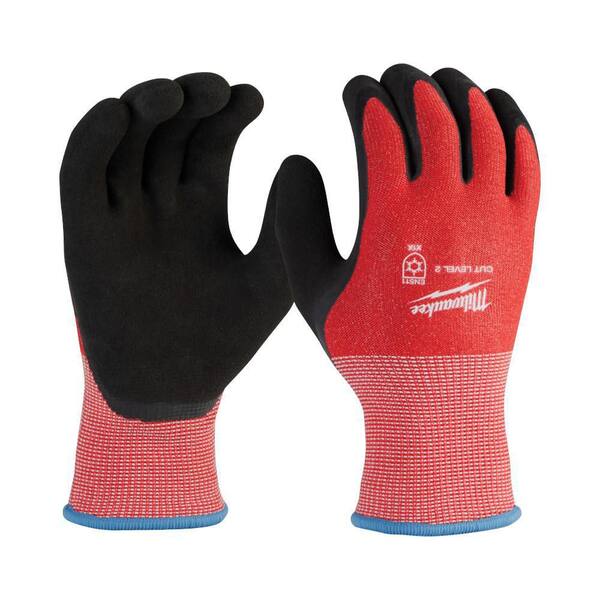Milwaukee 2X-Large Red Latex Level 2 Cut Resistant Insulated Winter Dipped Work Gloves (2-Pack)