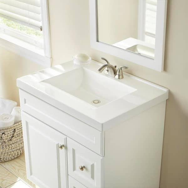 Disar 30 Inch Bathroom Vanity White Single Sink - Disar Trade