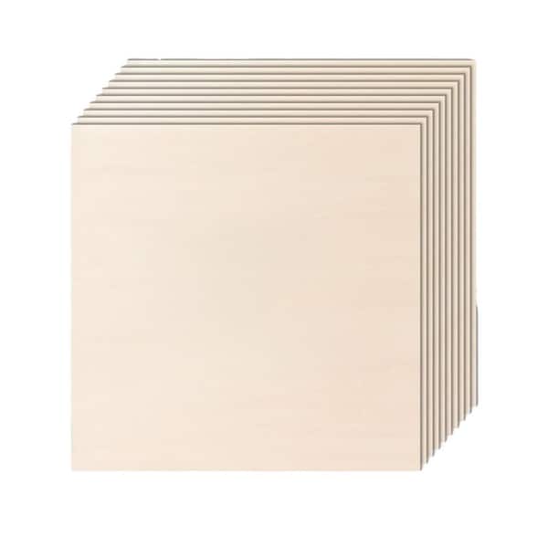 1/4 in. x 1 ft. x 1 ft. Basswood Plywood Project Panel 10-Pack for DIY Crafts, Engraving, Wood Burning and Model Making