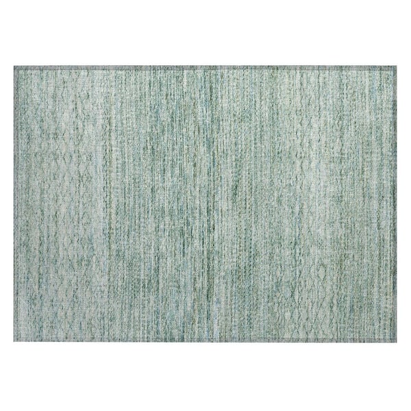 Chantille Machine Washable Indoor/Outdoor Abstract ACN2150 Aqua 1 ft. 8 in. x 2 ft. 6 in. Accent Rug
