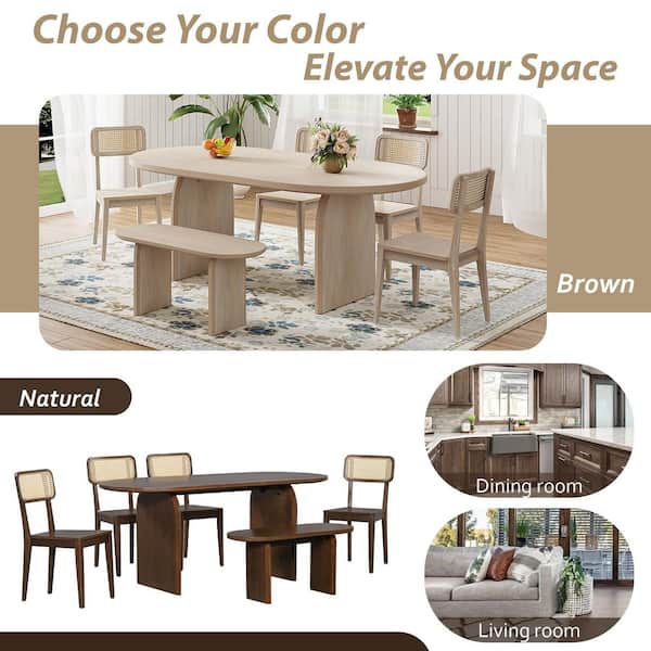 Trunk Dining Table ナチュラル　FLYMEe Amazon.com - Tribesigns 70.87