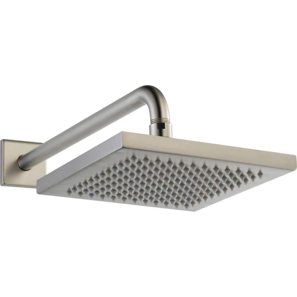 Stainless Steel Square Rain Shower Head with Touch-Clean Nozzles