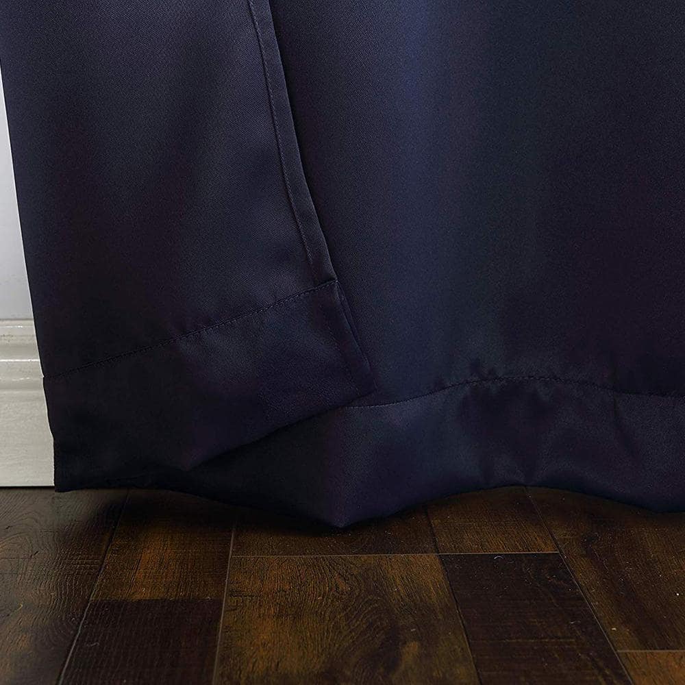 Navy Blackout Grommet Polyester Window Panel, 40" x 95"