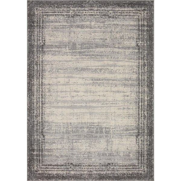 Loloi Austen Pebble/Charcoal 11 ft. 2 in. x 15 ft. Modern Abstract Area Rug