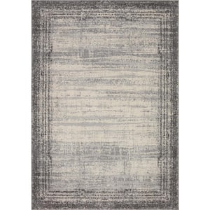 Austen Pebble/Charcoal 7 ft. 10 in. x 10 ft. 6 in. Modern Abstract Area Rug