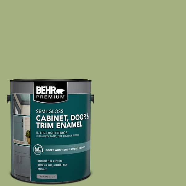 1 gal. #M360-5 Fresh Guacamole Semi-Gloss Enamel Interior/Exterior Cabinet, Door & Trim Paint