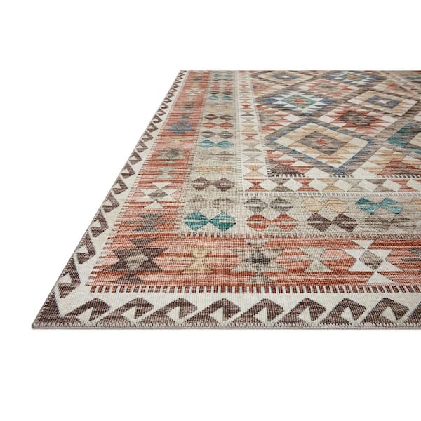 Zion Ivory/Multi 5 ft. x 7 ft. 6 in. Southwestern Tribal Printed Area Rug
