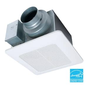 WhisperCeiling DC Fan, with Pick-A-Flow Speed Selector 50, 80 or 110 CFM and Flex-Z Fast Installation Bracket